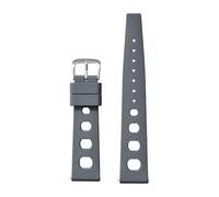 QNGMKBKTDZ Fluororubber FKM bracelet de montre 20mm 22mm bracelet de montre à dégagement rapide for accessoires de montre traditionnels(Gray,20mm)