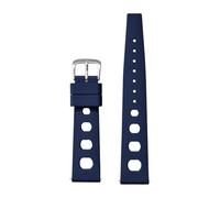 QNGMKBKTDZ Fluororubber FKM bracelet de montre 20mm 22mm bracelet de montre à dégagement rapide for accessoires de montre traditionnels(Blue,22mm)