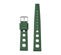QNGMKBKTDZ Fluororubber FKM bracelet de montre 20mm 22mm bracelet de montre à dégagement rapide for accessoires de montre traditionnels(Green,22mm)