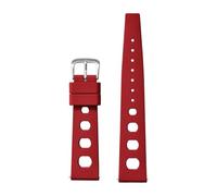 QNGMKBKTDZ Fluororubber FKM bracelet de montre 20mm 22mm bracelet de montre à dégagement rapide for accessoires de montre traditionnels(Red,20mm)