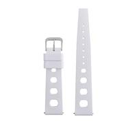 QNGMKBKTDZ Fluororubber FKM bracelet de montre 20mm 22mm bracelet de montre à dégagement rapide for accessoires de montre traditionnels(White,20mm)