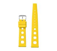 QNGMKBKTDZ Fluororubber FKM bracelet de montre 20mm 22mm bracelet de montre à dégagement rapide for accessoires de montre traditionnels(Yellow,22mm)