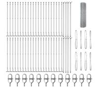 Qnhdfrt 10000x50cm Silver Steel Garden Fence Kit