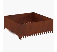 Qnhdfrt 100x100x35cm Steel Garden Border, Rust Effect Tree Ring