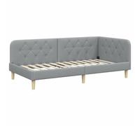 Qnhdfrt 100x200cm L-Shaped Corner Daybed Frame, Polyester, Light Gray