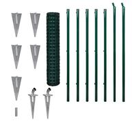 Qnhdfrt 10x1.5m Green PVC Coated Steel Wire Garden Fence Kit