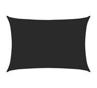 Qnhdfrt 10x15 ft Rectangular HDPE Sun Shade Sail, Black