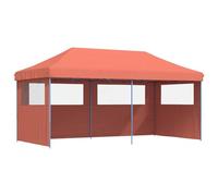 Qnhdfrt 10x20 ft Pop-Up Canopy Tent Steel Frame Terracotta