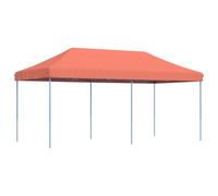 Qnhdfrt 10x20ft Pop-Up Canopy Tent, Waterproof Steel Gazebo, Terracotta