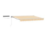 Qnhdfrt 10x8 ft Electric Retractable Awning, Yellow and White
