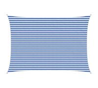 Qnhdfrt 11.5x16.4 Ft Rectangular Sun Shade Sail, Blue and White Mesh
