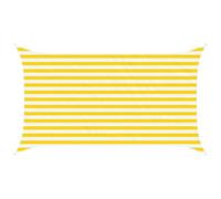 Qnhdfrt 11.5x6.5 ft Rectangular Oxford Sun Shade Sail Yellow and White