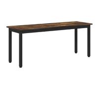 Qnhdfrt 110cm Engineered Wood and Metal Dining Bench, Smoked Oak