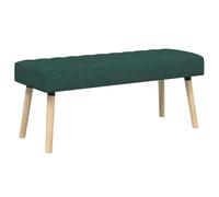 Qnhdfrt 110cm Tufted End of Bed Bench with Rubberwood Legs, Dark Green