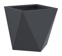 Qnhdfrt 12-inch Square Steel Garden Planter, Anthracite