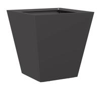 Qnhdfrt 12-inch Square Steel Garden Planter Box, Black | Weather-resistant 30x30x30 cm container ideal for growing flowers, herbs, and vegetables on patios, balconies, and decks.