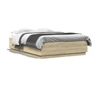 Qnhdfrt 120x200 cm Engineered Wood Bed Frame, Sonoma Oak
