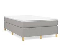 Qnhdfrt 120x200 cm Light Gray Upholstered Bed Frame with Slats