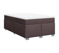 Qnhdfrt 120x200 cm Upholstered Bed with Pocket Spring Mattress, Dark Brown