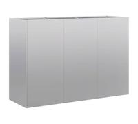Qnhdfrt 120x80x80cm Galvanized Steel Raised Garden Bed with Open Bottom