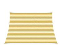 Qnhdfrt 13x10 ft Rectangular HDPE Sun Shade Sail, Yellow and White