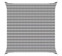 Qnhdfrt 13x13 ft Square HDPE Sun Shade Sail, Charcoal and White