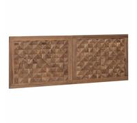 Qnhdfrt 140cm Solid Teak Wood Headboard, Natural Rectangular Panel