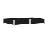 Qnhdfrt 150x100cm Pine Wood Raised Garden Bed, Open Bottom, Black | This stackable, foldable rectangular planter is ideal for growing vegetables and flowers in your yard or patio.