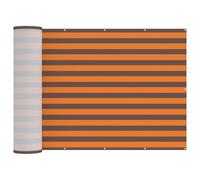 Qnhdfrt 150x300cm Oxford Fabric Balcony Privacy Screen, Orange & Brown