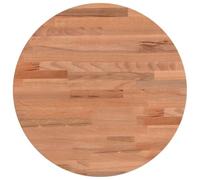Qnhdfrt 16-inch Round Solid Beech Wood Table Top, Natural Varnished