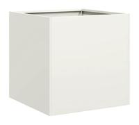 Qnhdfrt 16-inch White Cold Rolled Steel Square Raised Garden Bed