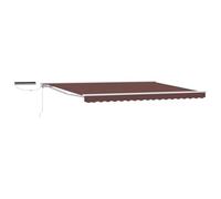 Qnhdfrt 16x10 ft Motorized Retractable Patio Awning, Brown and White