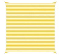 Qnhdfrt 16x16 ft Square Sun Shade Sail, Yellow and White Oxford Fabric