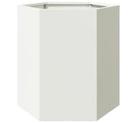 Qnhdfrt 18-inch White Steel Hexagonal Raised Garden Bed