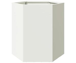 Qnhdfrt 18-inch White Steel Hexagonal Raised Garden Bed