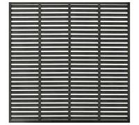 Qnhdfrt 180x180 cm WPC PVC Louver Garden Fence Panel, Dark Grey