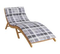 Qnhdfrt 180x60x4cm Grey Oxford Fabric Foam Chaise Lounge Cushion