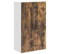 Qnhdfrt 2-Door Engineered Wood Kitchen Wall Cabinet, Smoked Oak