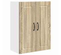 Qnhdfrt 2-Door Engineered Wood Kitchen Wall Cabinet, Sonoma Oak