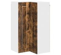 Qnhdfrt 2-Door Engineered Wood Wall Corner Kitchen Cabinet, Smoked Oak