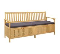 Qnhdfrt 2-Door Outdoor Garden Storage Bench with Cushion