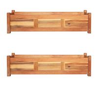 Qnhdfrt 2-Pack Acacia Wood Raised Garden Beds