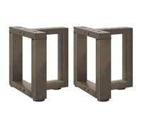 Qnhdfrt 2-Pack Black Steel T-Shape Coffee Table Legs (12x10 inch)