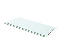 Qnhdfrt 2-Pack Clear Tempered Glass Slatwall Shelf Panels, 60x20 cm