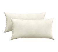 Qnhdfrt 2-Pack Corduroy Rectangular Throw Pillows Cream