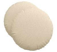 Qnhdfrt 2-Pack Cream Round Floor Seat Cushions with Removable Cover