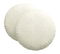 Qnhdfrt 2-Pack Cream Velvet Floor Cushions, 24x24 in