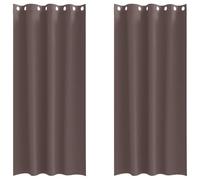 Qnhdfrt 2-Pack Dark Brown Blackout Curtains, 55 x 96 inch Polyester