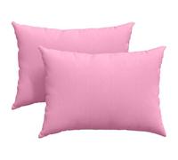 Qnhdfrt 2-Pack Pink Soft Fabric Sofa Throw Pillows, 28x20