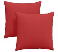 Qnhdfrt 2-Pack Red 80x80cm Soft Fabric Throw Pillows with Removable Covers